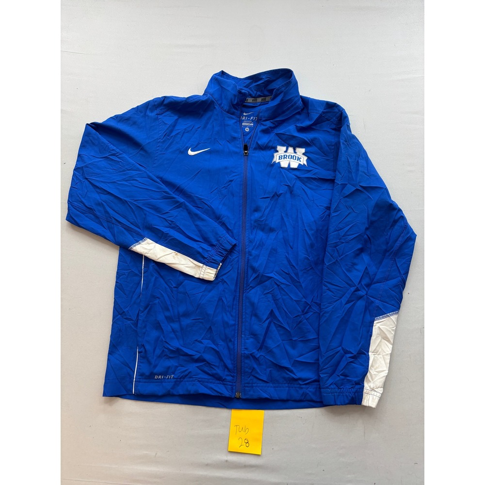 Nike Dri-FIT Westbrook Christian School Blue Full Zip Track Jacket Mens Medium